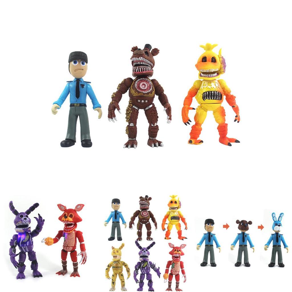 Яркие 6 шт. Fnaf Пять ночей у Фредди Светящиеся фигурки для детей
