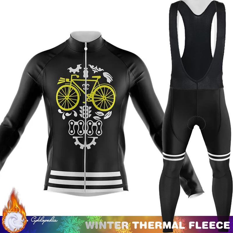 Велосипедная Джерси Ciclismo Hombre Череп Шоссейный Велосипед Велоспорт Флис Мужская Одежда Зимний Термокостюм Мужской Мужская Велосипедная Одежда Куртки