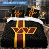 Redskins Football Club Design 3pcs Bedding,Including 1pc Duvet Cover And 2pcs Pillowcases Perfect for Christmas,Ideal for Bedroom, Dormitory