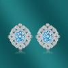BELLA BOX Luxury Women Fashion Oval Zircon Stud Earrings Wedding Engagement Party Gift