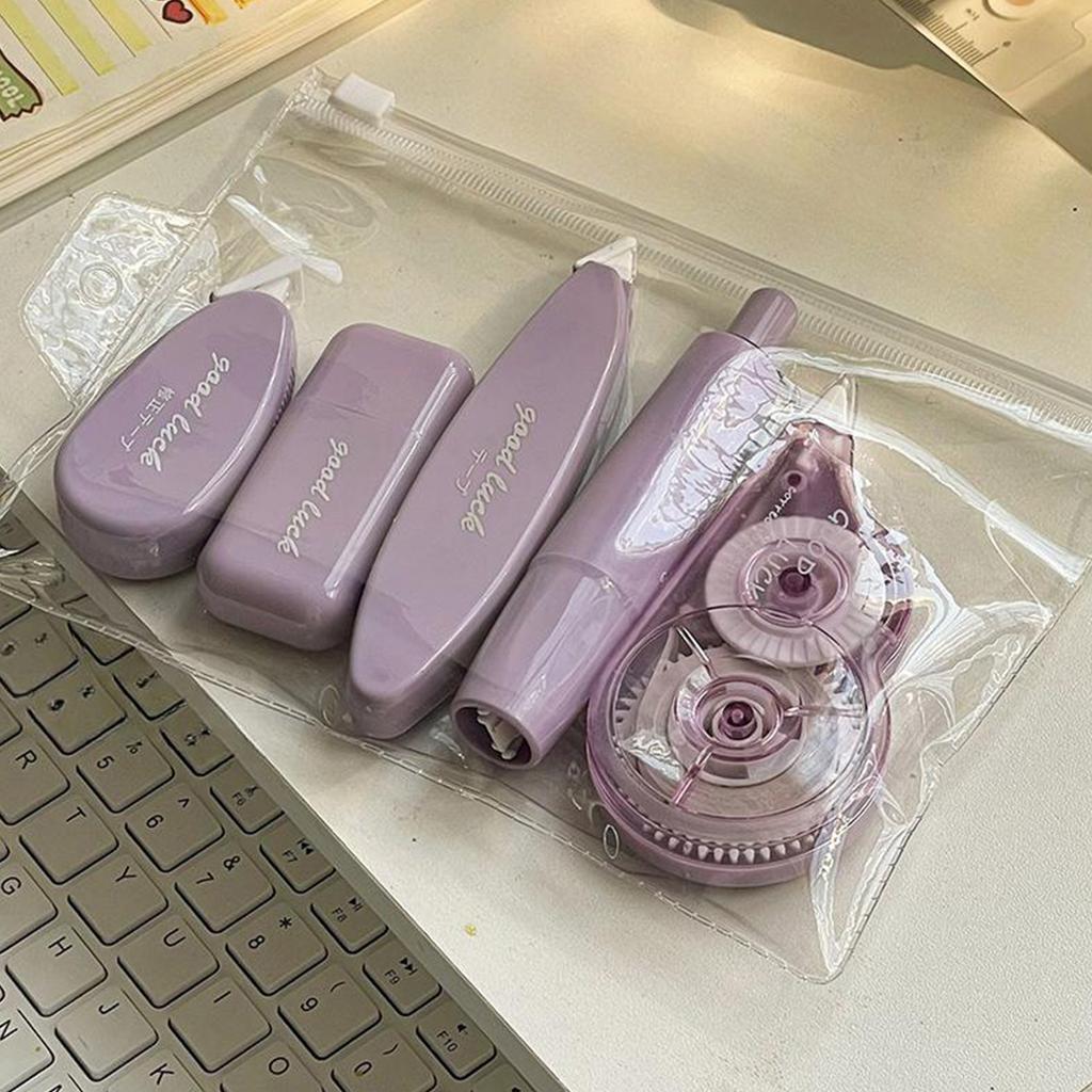 6 шт./компл. студенческая корректирующая лента для детей, модная однотонная серия, гладкая корректирующая лента с белыми чернилами, школьные принадлежности