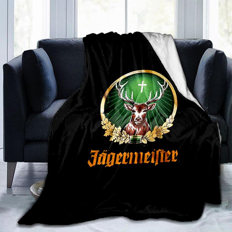 J?germeister: The Spirit Of Tradition Blanket Suitable for Sofas, Beds, Offices, And Camping - Perfect Gift for Halloween Christmas