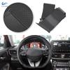 Black Car Accessories Perforated Leather Interior Steering Wheel Cover Trim For Hyundai I30 2017 2018 Elantra