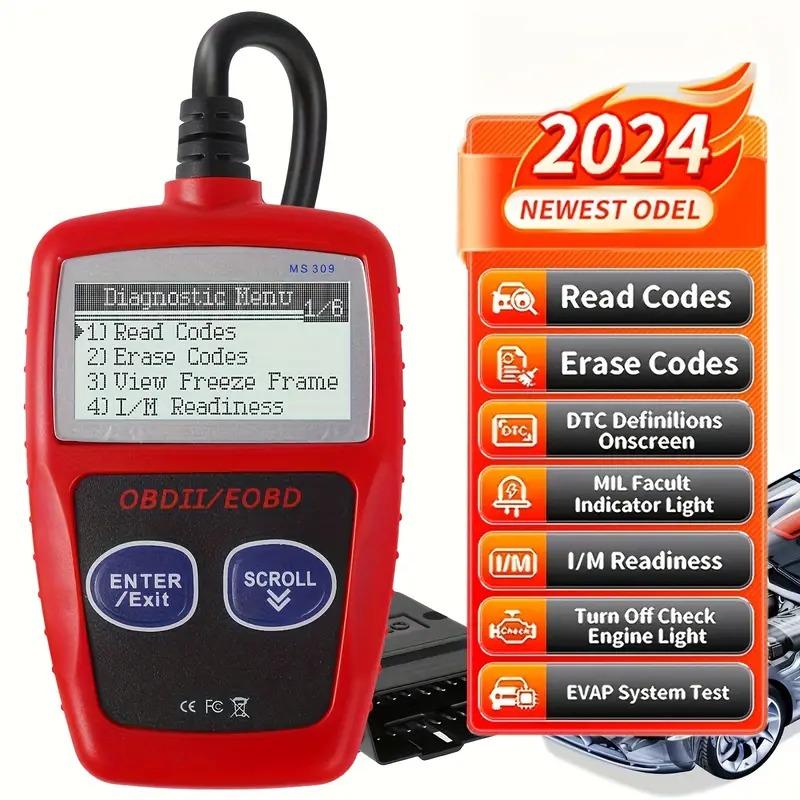 Upgraded OBD2 Diagnostic Tool with Car Fault Reading, Data Stream & Battery Voltage Detection for Vehicles