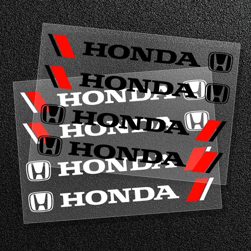 4Pcs Auto Decoration Car Door Handle Logo Stickers Rearview Mirror Decals For Honda civic accord cr-v fit crosstour Accessories FL3