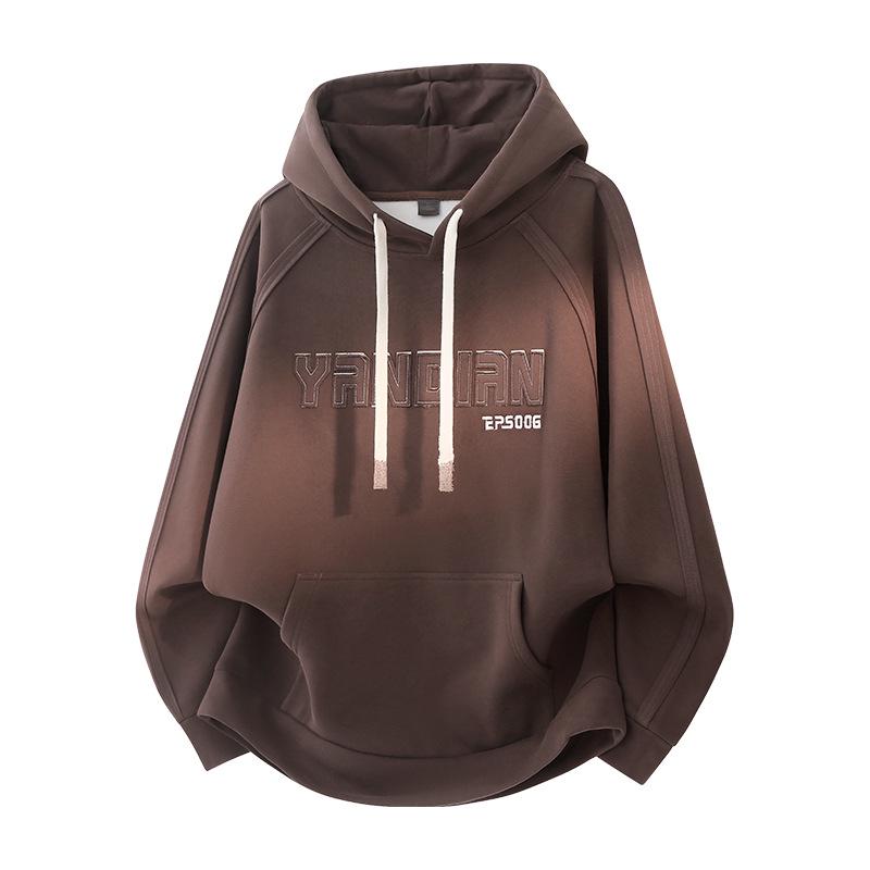 Men's 2026 Heavyweight Cotton Hoodie: Solid Color, Long Sleeve, Loose Fit for Spring/Autumn, Simple Casual High-End Feel
