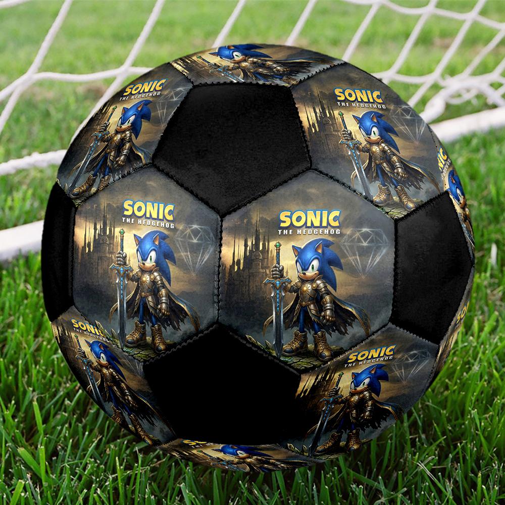 1pc Sonic The Hedgehog Football Soccer Ball Size 5 Indoor Soccer Ball Fashion Colorful Backyard Game -Great For Sports Fans Gift HE95