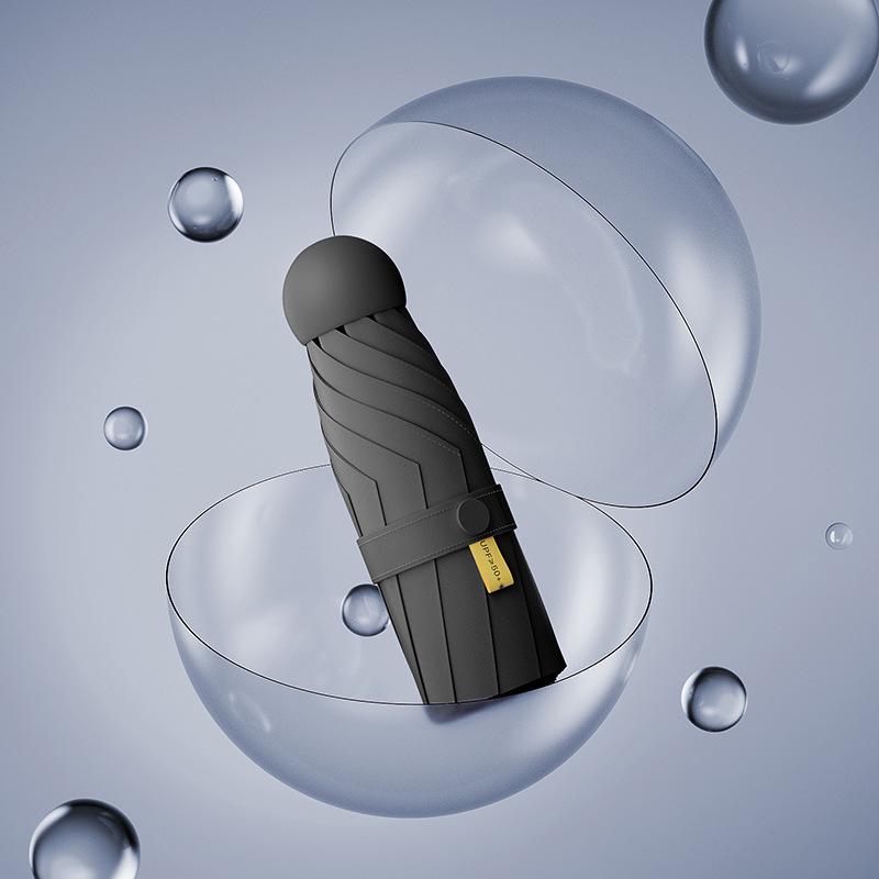 50% Off: High-End Mini Capsule Umbrella - 8-Rib Folding Design for Sun Protection & Dual Use on Sunny/Rainy Days