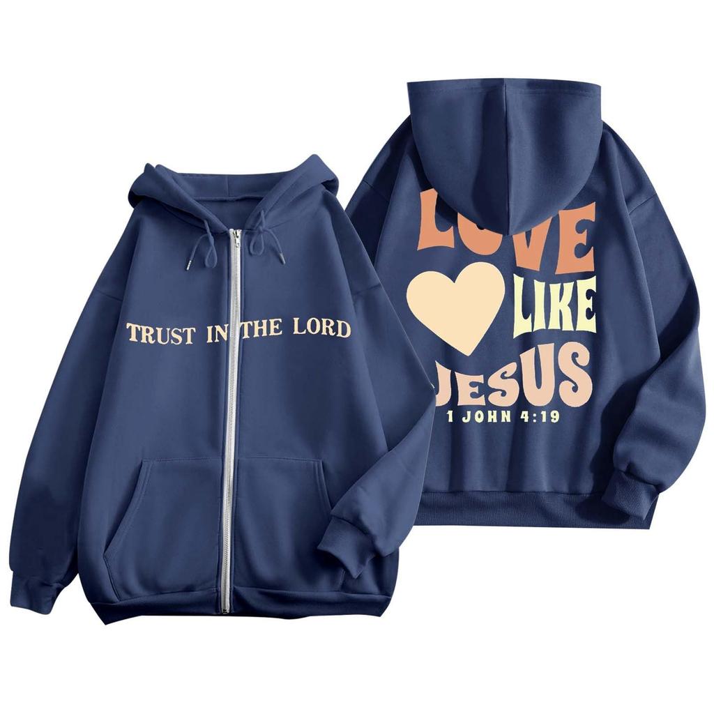 Женская модная повседневная куртка с длинными рукавами и принтом на молнии с капюшоном