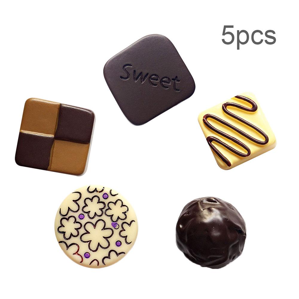 5 шт. имитация еды, шоколадная смоляная художественная композиция, трехмерный милый домашний декор, магнит на холодильник, украшение на холодильник