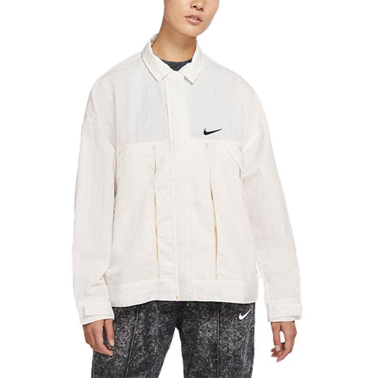 (WMNS) Nike SS22 Sportswear Woven Jacket 'Phantom White Grey' Women's DM6204-030