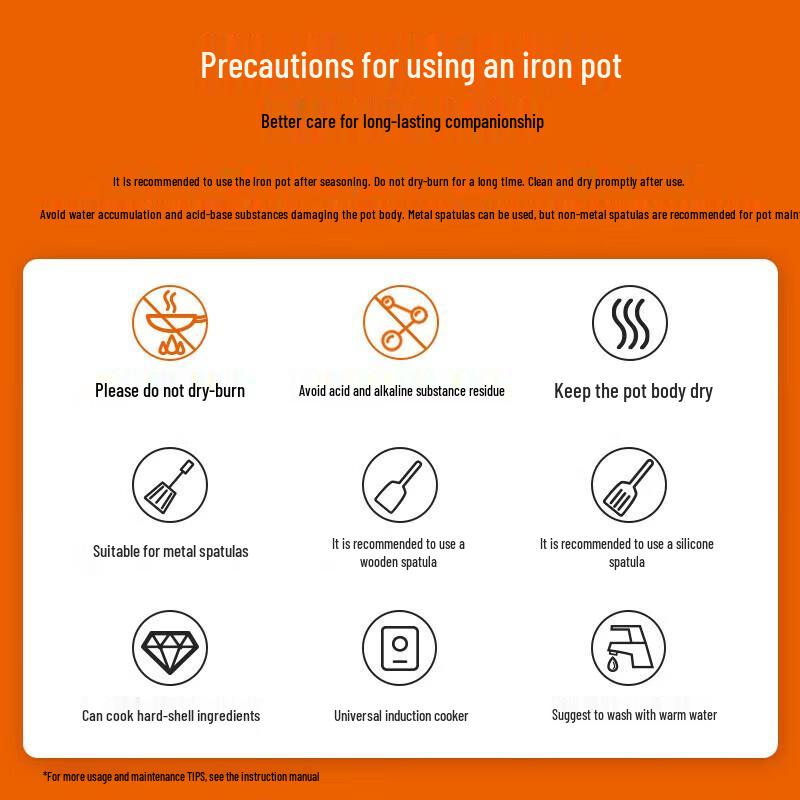 SUPOR Cast Iron Wok with Glass Lid