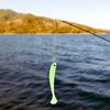 AR41 10PCS 75mm T Tail Soft Worm Artificial Bait Lures Fishing Tackle AccessoriesLuminous