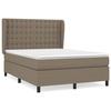 Maison Exclusive - Sommier à lattes de lit avec matelas Taupe 140x200 cm Tissu