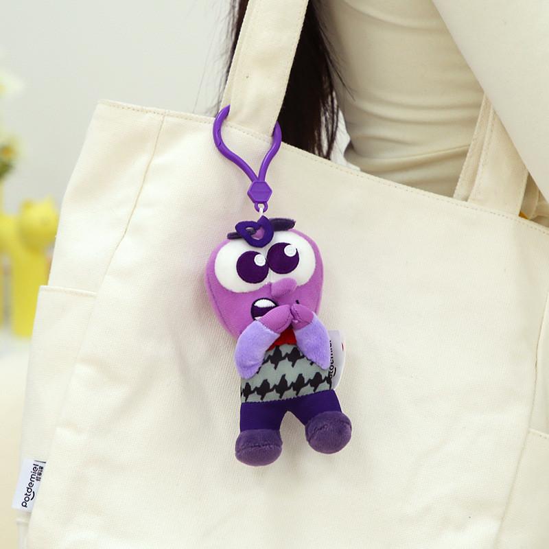 Keychain Inside Out Cute Cartoon Girl Schoolbag Decorated Plush Pendant Doll