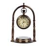 Decorative Table Clock with Antler Design, Desk Clock with Stand, Elegant Home and Office Decor Clock with Compass
