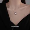 S925 Silver Pigeon Egg Necklace: Elegant Water Drop Pendant On Clavicle Chain