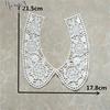 Fashion Style White Lace Fabric Neckline Embroidery Applique Lace Collar DIY Trim Sewing Clothing Accessories Craft Supplies