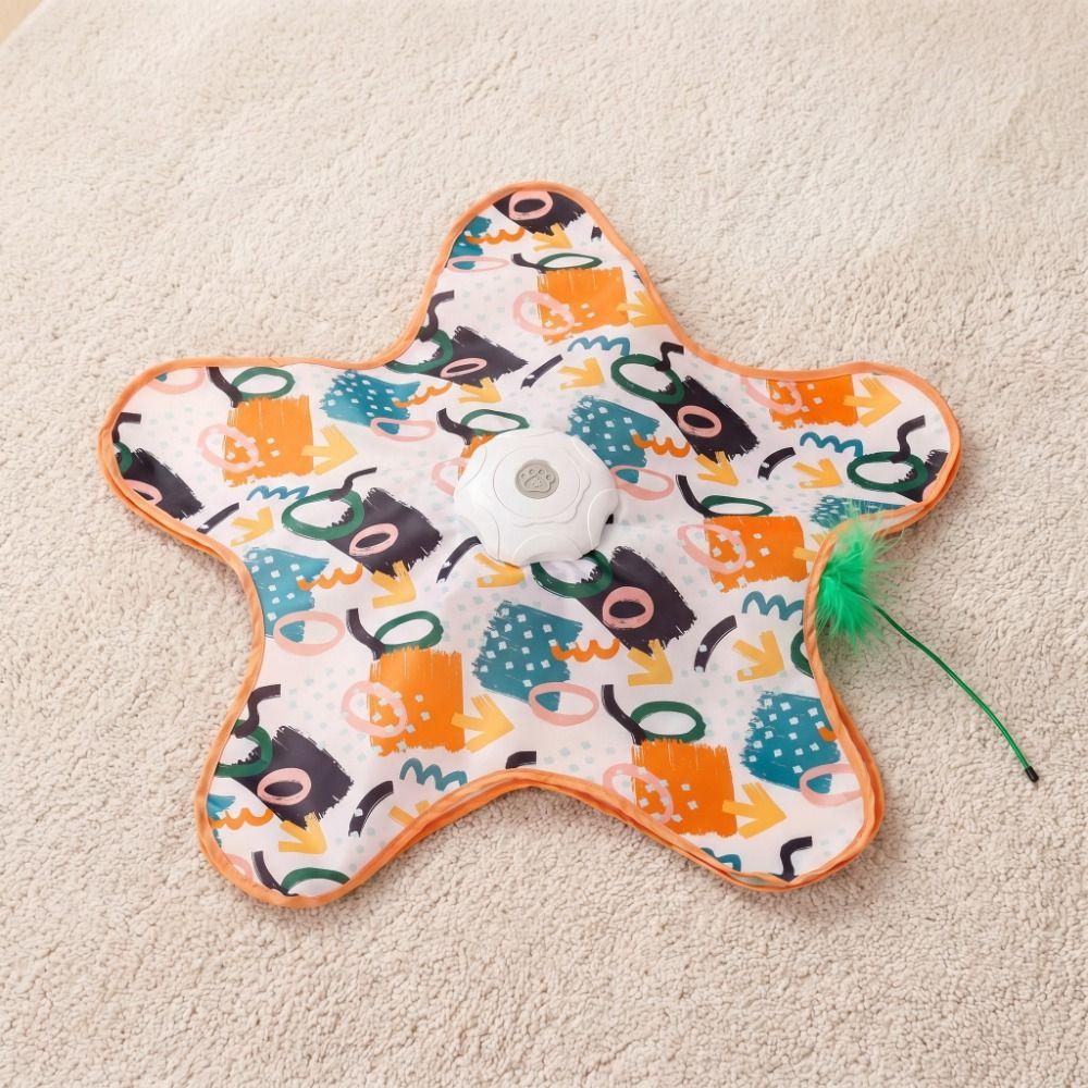 Auto-Rotating Disc Cat Hide and Seek Toy Motion Sensing Automatic Cat Teaser  Pet Play
