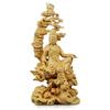 Hanro Art Sculpture Buddha Statue Kannon Statue Buddhist Altar Statue Suigetsu Kannon Wood Carving Ornament Feng Shui Good Luck High Quality Boxwood