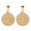 2 Pcs Saint Benedict Pendant Elegant Stainless Steel St Benedict Double Sided Cross Relief Pendant