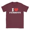 Летняя футболка I Love Femboys I Heart Femboys для мужчин и женщин, футболка из чистого хлопка, топы с коротким рукавом