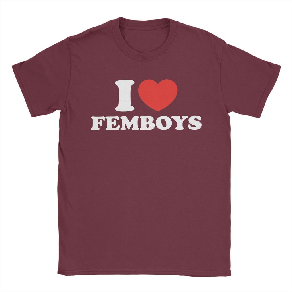 Летняя футболка I Love Femboys I Heart Femboys для мужчин и женщин, футболка из чистого хлопка, топы с коротким рукавом