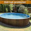 78 Inch Round Tub Mat Water Absorbent Hot Tub Flooring Protector Pad Waterproof Non-Slip Above Ground Pool