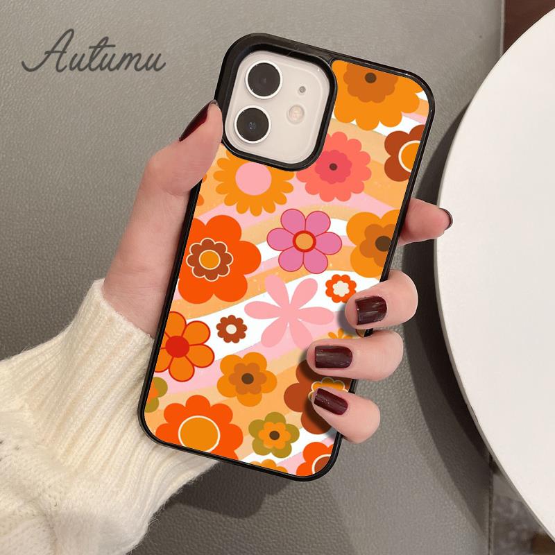 Чехол для телефона 70-х годов Groovy Heart Hearts для iPhone 11 12 13 14 Pro Max mini X XR XS SE 2020 6S 7 8 Plus Samsung Galaxy S21 S22