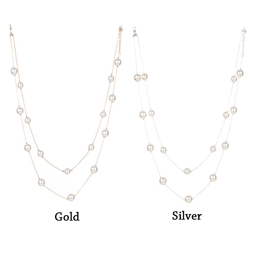 Fashion Multilayer Long Pendant Jewelry Sweater Chain Pearl Necklace