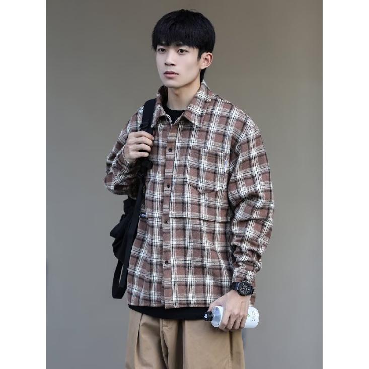 Рубашка с длинным рукавом с буквенным принтом 2024 года в японском стиле в стиле Гонконга, свободная рубашка для мальчиков, летнее модное универсальное повседневное пальто