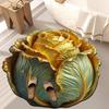 Yousheng Chinese Cabbage Floor Mat Non-Slip Absorbent Bathroom Rug 3D Visual Effect Cabbage Floor Rug for Entrance Living Room Kitchen