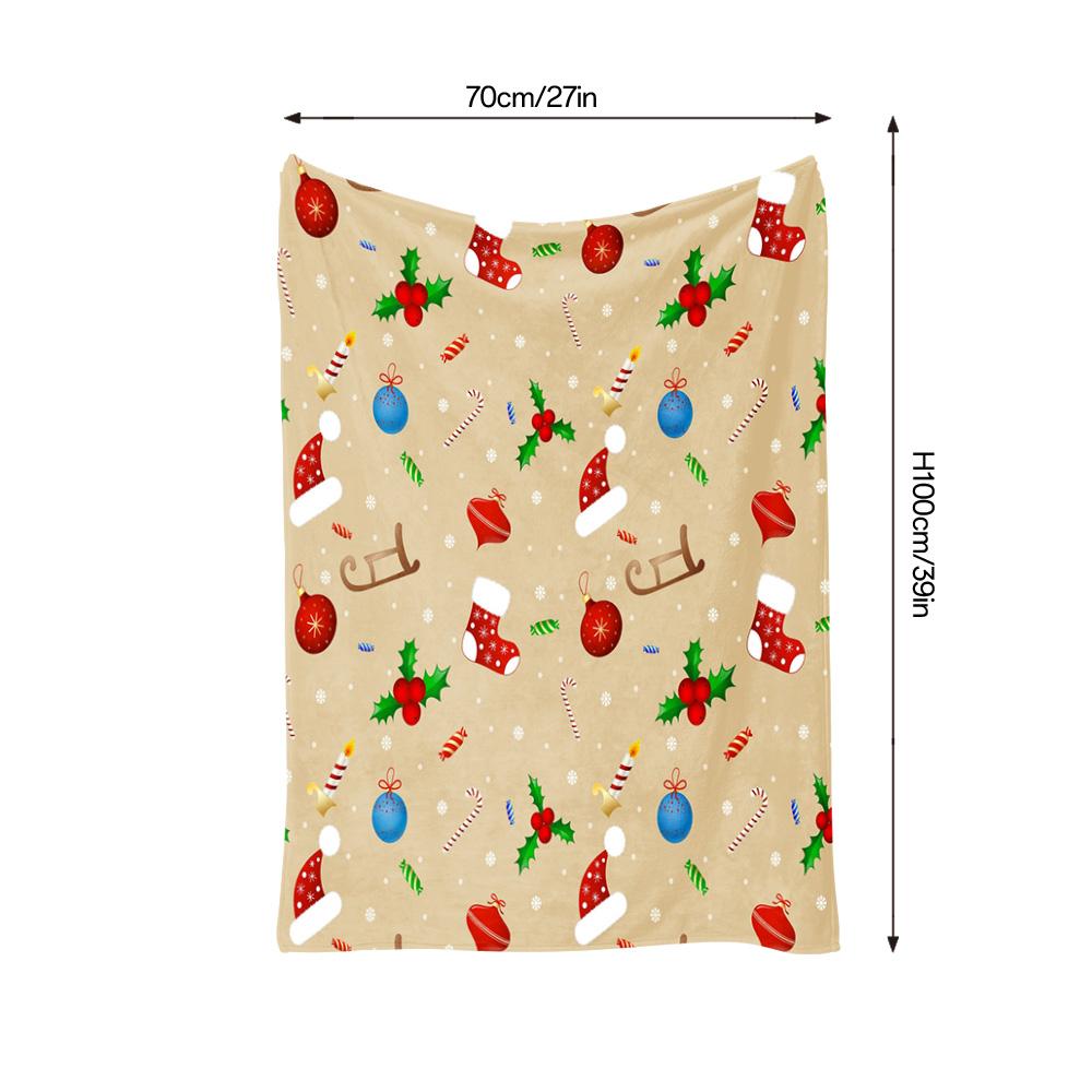 Festive Christmas Throw Blanket Cozy Reversible Flannel Blanket Holiday Home Decor Gift Ultra Soft Warm Texture Cozy