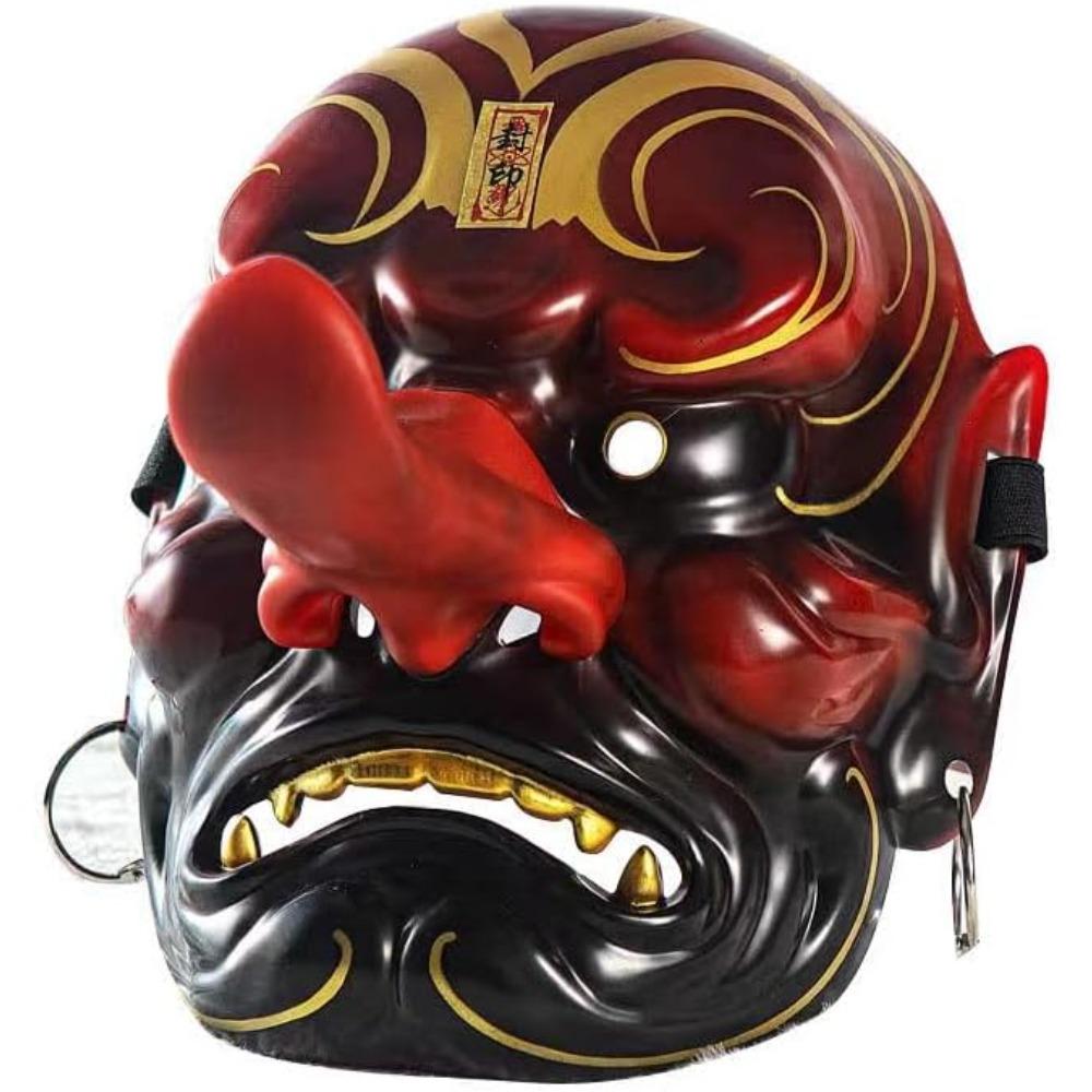 Full Face Japanese Tengu Oni Mask - Cosplay Roleplay Costume Prop Party Decoration