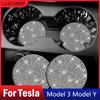 Bling Cup Holder Coasters for Car, 2PCS Universal Non-Slip Cup Holder, Embedded Decorative Coasters, Shiny Crystal Car Interior