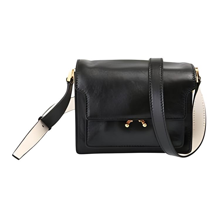 Marni Soft Mini Trunk Bag Black/Limestone Women Shoulder_bags SBMP0075U3-P2644-Z582N