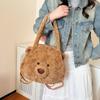 Barcelona Bear Plush Crossbody Bag - Women's Cute Single Shoulder Tote & Large Capacity Doll Backpack