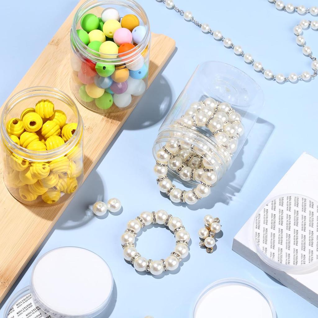 Aoriher 48 шт. 8 унций Пластиковые банки-масонки с крышками Круглые прозрачные пластиковые банки Контейнеры Многоразовые Маленькие пустые контейнеры для хранения Пищевые контейнеры для