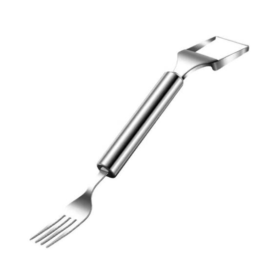 Watermelon Cutter Fork Stainless Steel Fruit Fork Slicer Melon Cube Cutting Tools for Kitchen Camping