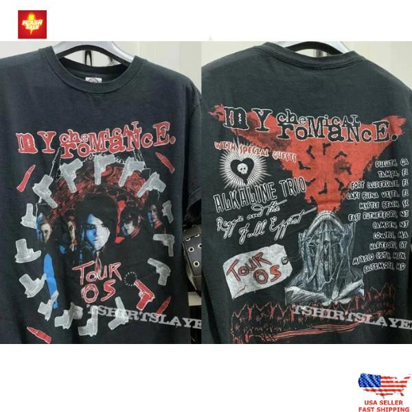 Vintage My Chemical Romance punk rock tour 2 SIDE T-Shirt Unisex S-5XL