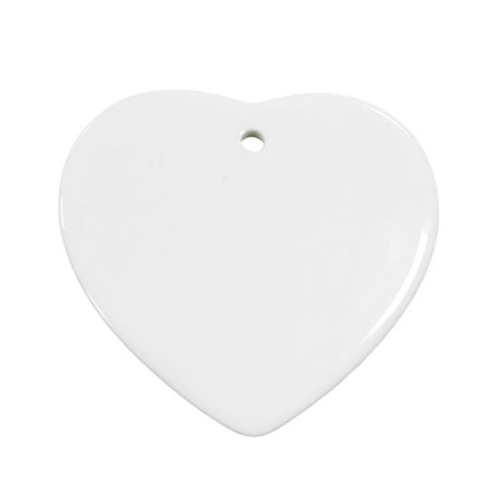 Сублимационное керамическое украшение Белое сублимационное заготовка-украшение Незаконченное рождественское подвесное