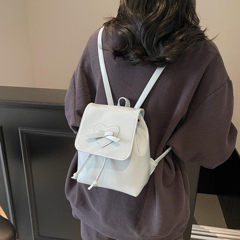 Сумка женская маленькая на двойном плече с бантом, новая модная, милая портативная сумка через плечо, школьный рюкзак