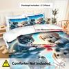 Cute Cat Dog Pattern 3D Printed Bedding Set Cute Animal Romantic Couple Theme Duvet Cover Soft Comfortable Luxury Quilt Cover