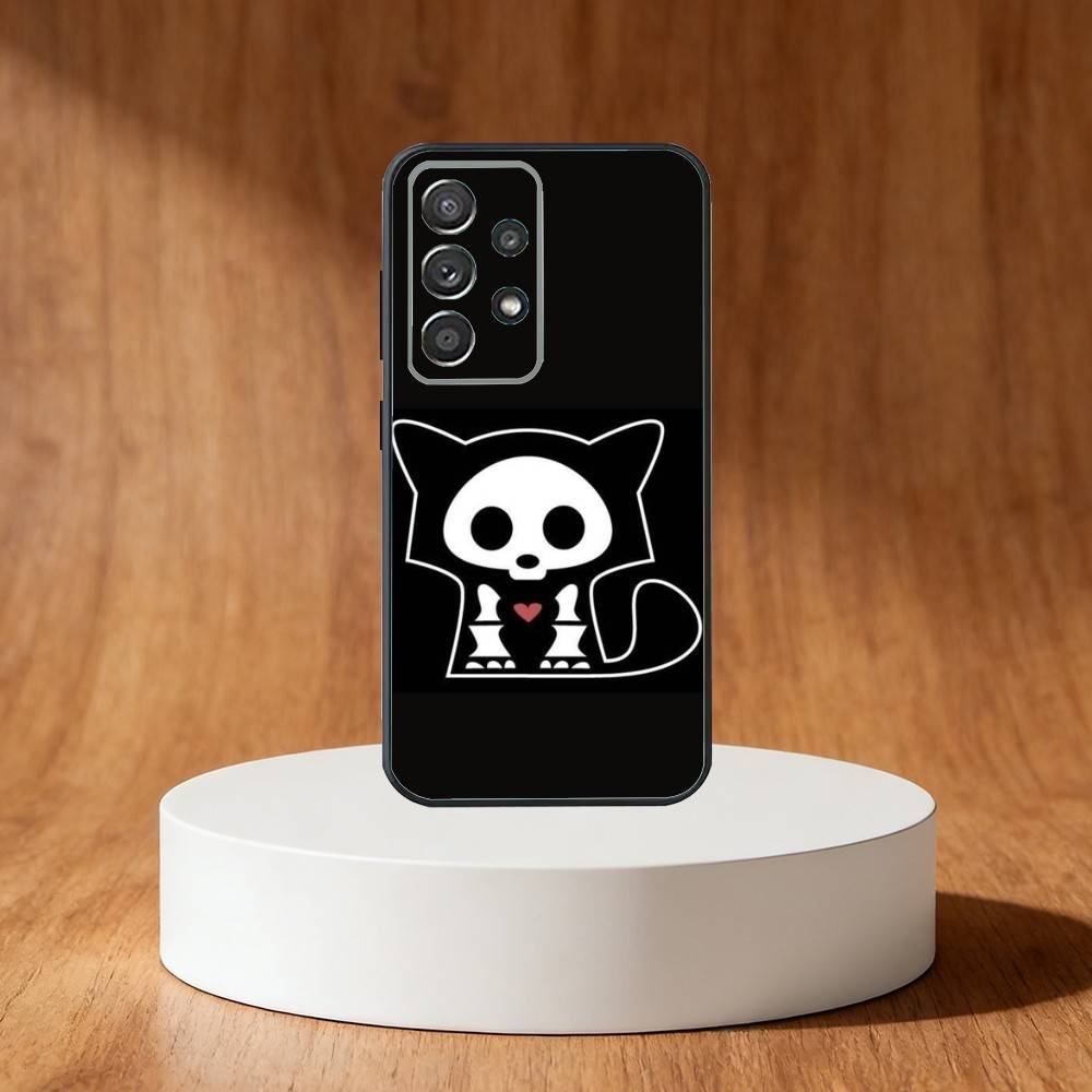 Милый чехол Skelanimals Собака темный для телефона Samsung S25,S24,S21,S22,S23,S30,Ultra,S20,Plus,Fe,Note,10,9,5G Черный
