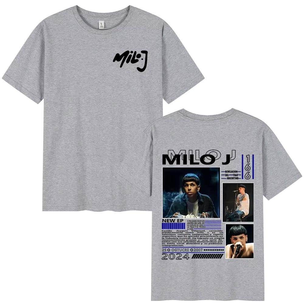 Rapper Milo J 166 Album Merch T Shirt Unisex Unisex Clothing Fashion Hip Hop TShirts Cotton Casual Short Sleeve TShirts Streetwear