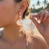 Drop Design Starfish Shell Earrings Bohemian Style Drop Earrings  Summer Season