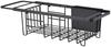 Jitsugyo 3493 Telescopic Drainer Wire Basket Black X X H14cm Tower Drainer Rack with Cutlery Pocket Approx. W44~54 D19.5