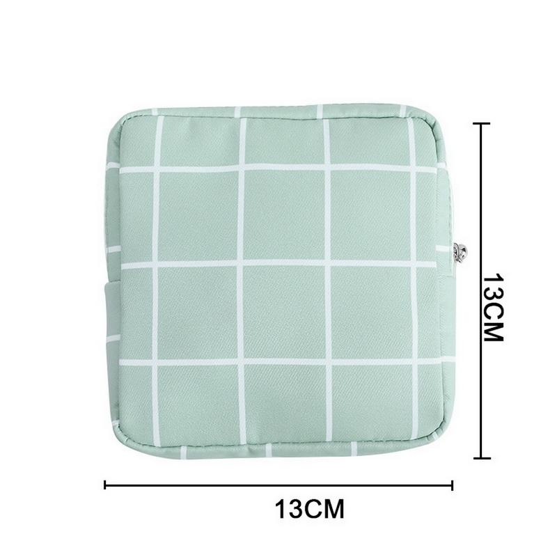 Women Portable Sanitary Napkin Tampon Storage Bag Cotton Travel Makeup Storage Bag Literary Zipper Coin Purse Sundries Storage#w