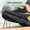 Men's Work Safety Shoes with Air Cushion Labor Protection Shoes Anti-smash Anti Puncture Boots