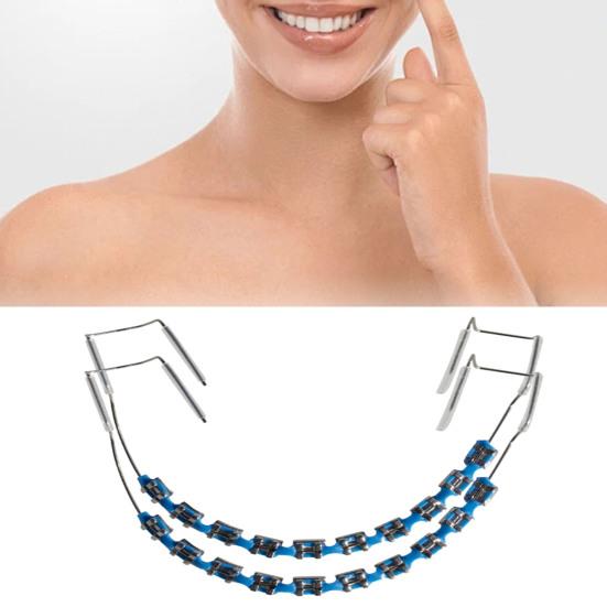 Temporary Tooth Decoration with Metal Wires Brackets Orthodontic Ligatures Orthodontists Explain Dental Students Practice Props